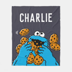 Cookie Monster isst alle Kekse Fleecedecke