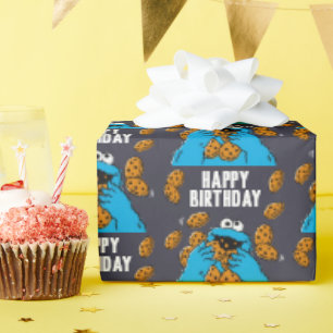 Cookie Monster isst alle Kekse Geschenkpapier