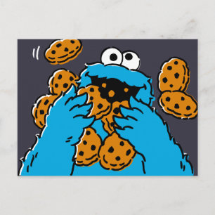 Cookie Monster isst alle Kekse Postkarte