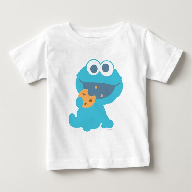 Cookie Monster isst Cookie Baby T-shirt (Vorderseite)