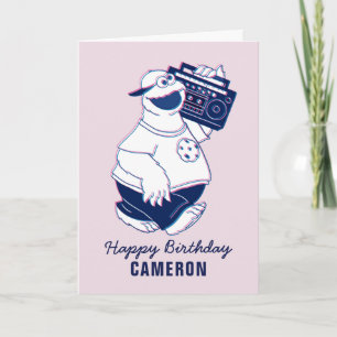 Cookie Monster Jamming mit der Boom Box Karte