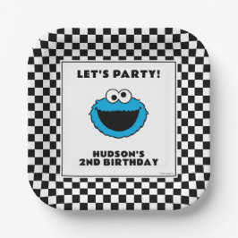 Cookie Monster Karo-Geburtstag Pappteller