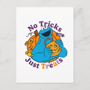 Cookie Monster   Keine Tricks nur Leckereien Postkarte