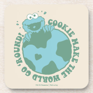 Cookie Monster Kekse bringen die Welt zum Drehen Getränkeuntersetzer