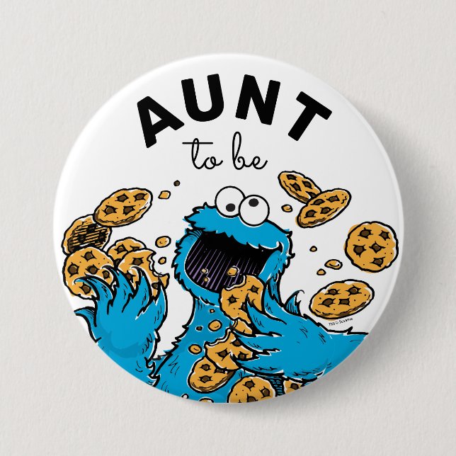 Cookie Monster Kinderduschtante soll Button (Vorderseite)