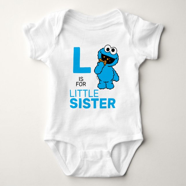 Cookie Monster | L ist für Little Sister Baby Strampler (Vorderseite)