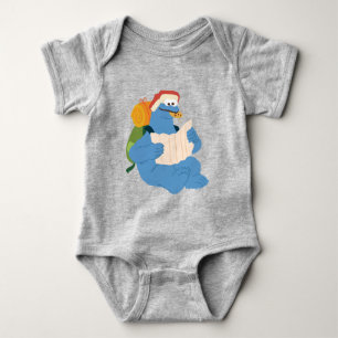 Cookie Monster Lesen einer Karte Baby Strampler