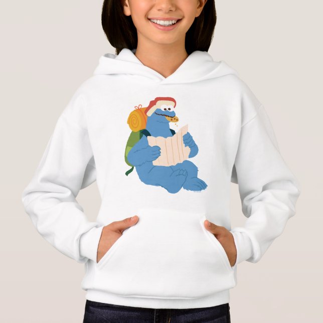 Cookie Monster Lesen einer Karte Hoodie (Vorderseite)