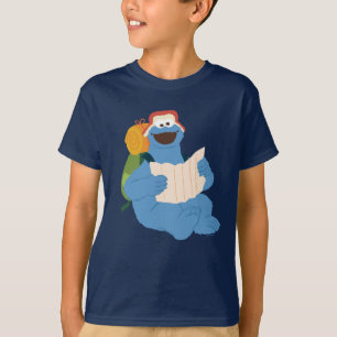 Cookie Monster Lesen einer Karte T-Shirt