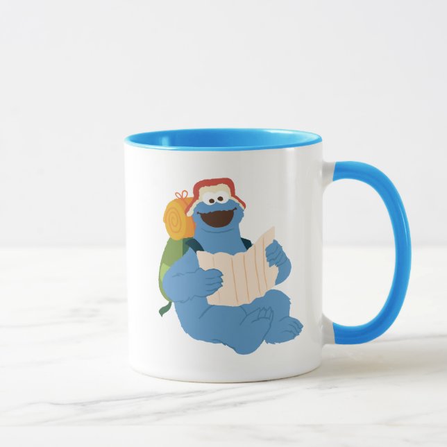 Cookie Monster Lesen einer Karte Tasse (Rechts)