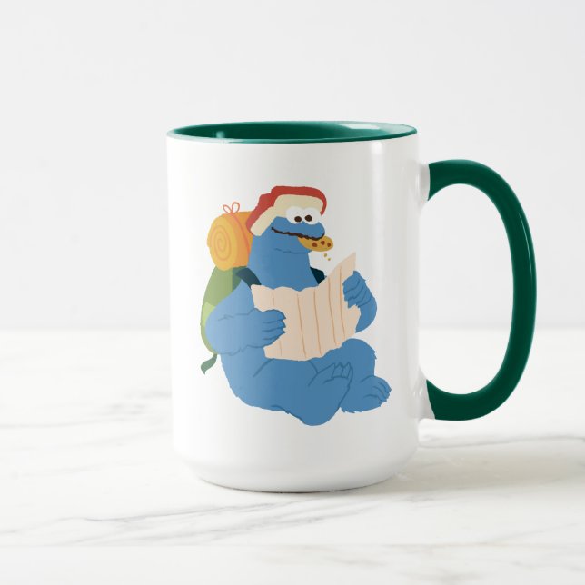Cookie Monster Lesen einer Karte Tasse (Rechts)