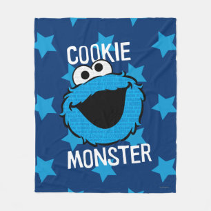 Cookie Monster-Muster Fleecedecke