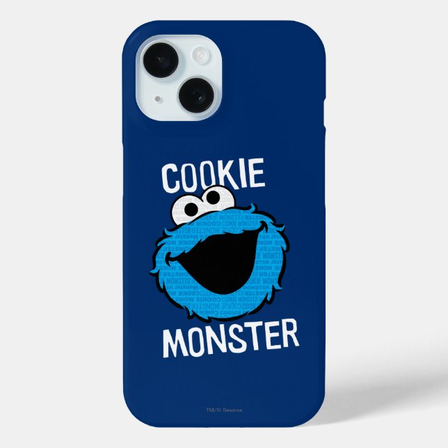 Cookie Monster Muster Gesicht Case-Mate iPhone Hülle (Rückseite)