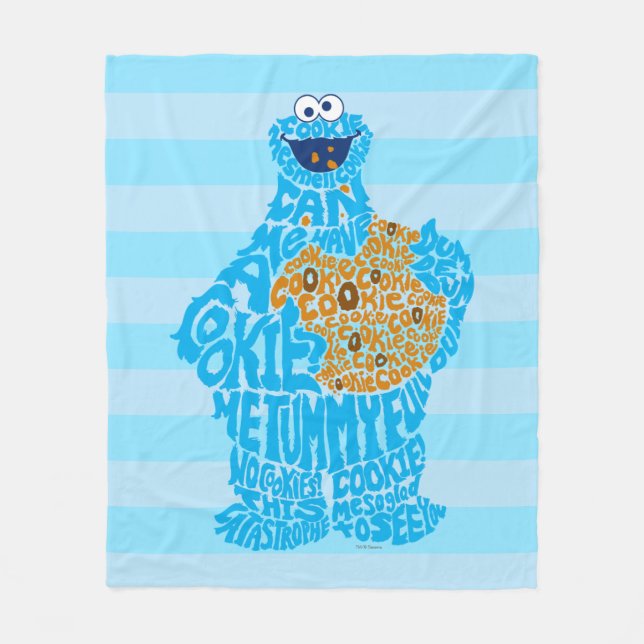 Cookie Monster Musterfilter Fleecedecke (Vorderseite)