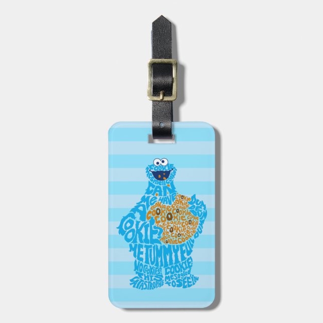 Cookie Monster Musterfilter Gepäckanhänger (Vorderseite vertikal)