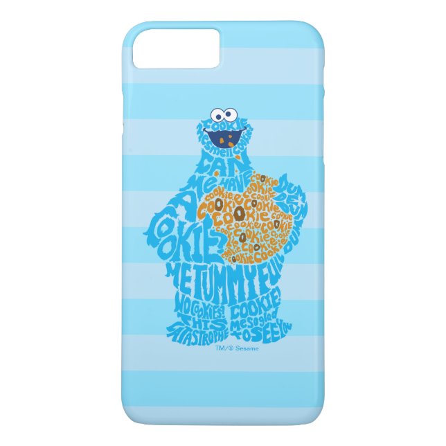 Cookie-Monster-Musterfüllung Case-Mate iPhone Hülle (Rückseite)