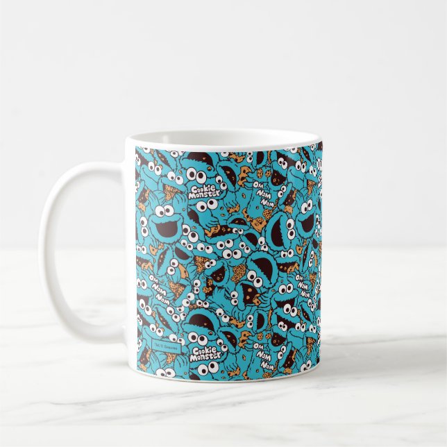 Cookie Monster | Nom Nom Nom Muster Kaffeetasse (Links)