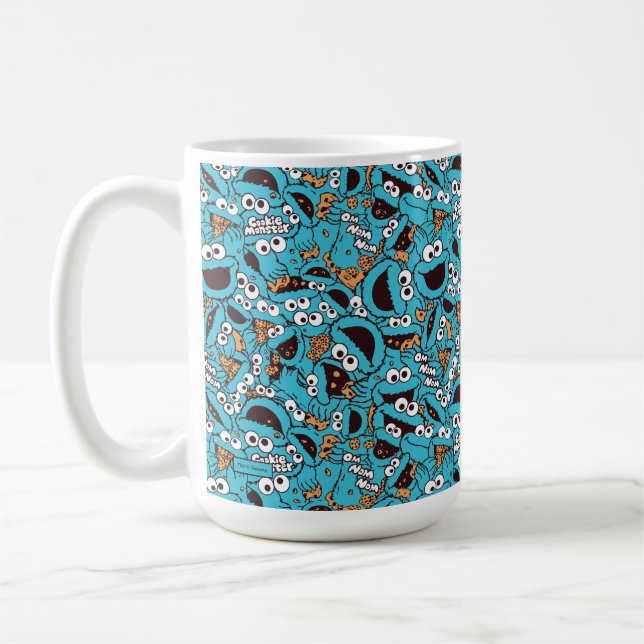 Cookie Monster | Nom Nom Nom Muster Kaffeetasse (Links)