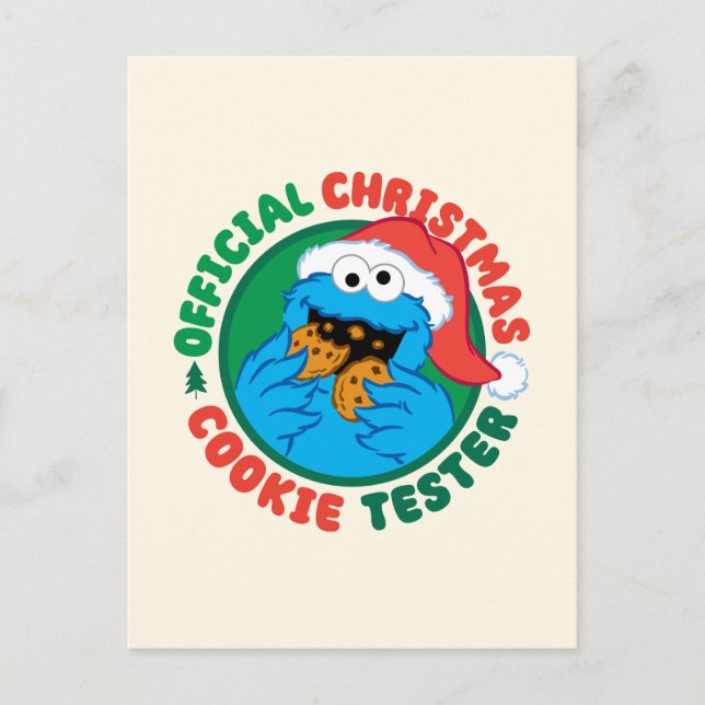 Cookie Monster | Offizieller Weihnachtskochtest Postkarte (Vorderseite)