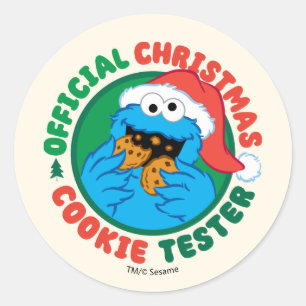 Cookie Monster   Offizieller Weihnachtskochtest Runder Aufkleber
