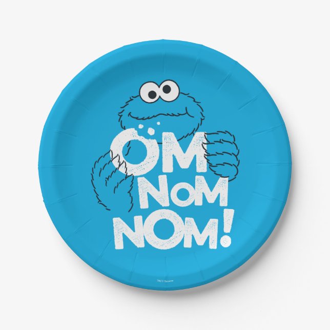 Cookie Monster | Om Nom Nom! Pappteller (Vorderseite)