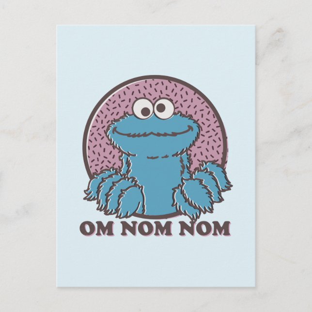 Cookie Monster | Om Nom Nom Postkarte (Vorderseite)
