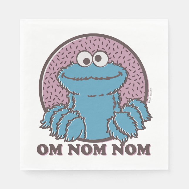 Cookie Monster | Om Nom Nom Serviette (Vorderseite)