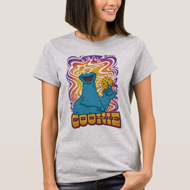 Cookie Monster | Psychedelisch T-Shirt (Vorderseite)