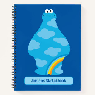 Cookie Monster Rainbows Zeichnend Notizbuch