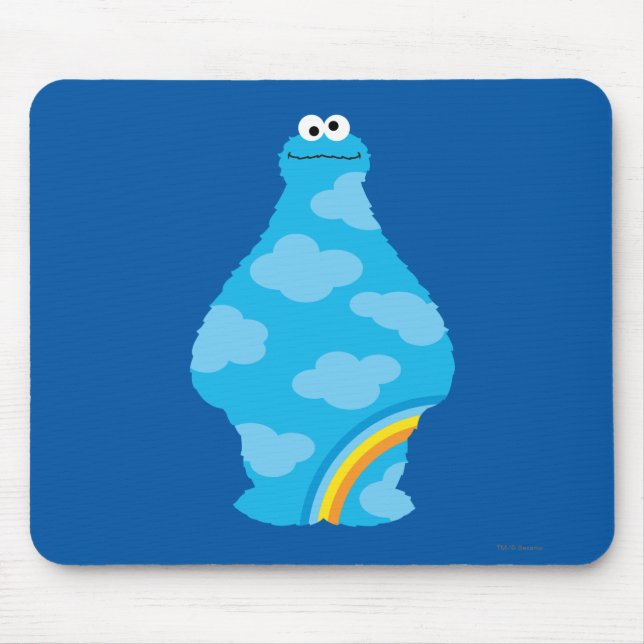 Cookie Monster Regenbogen Mousepad (Vorne)