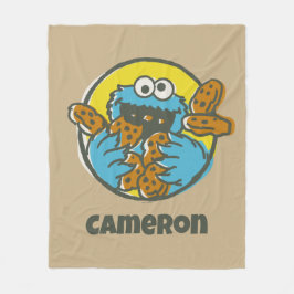Cookie Monster Retro Fleecedecke