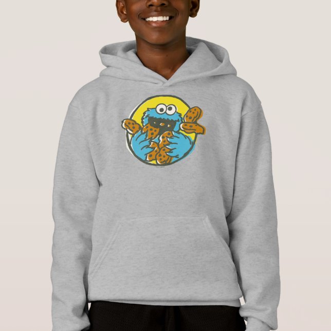 Cookie Monster Retro Hoodie (Vorderseite)