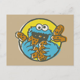 Cookie Monster Retro Postkarte