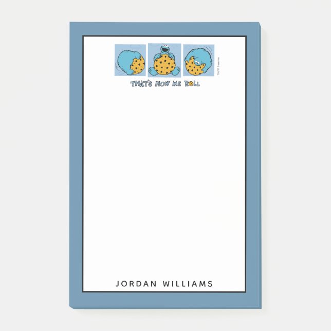 Cookie Monster | So rolle ich Post-it Klebezettel (Vorderseite)