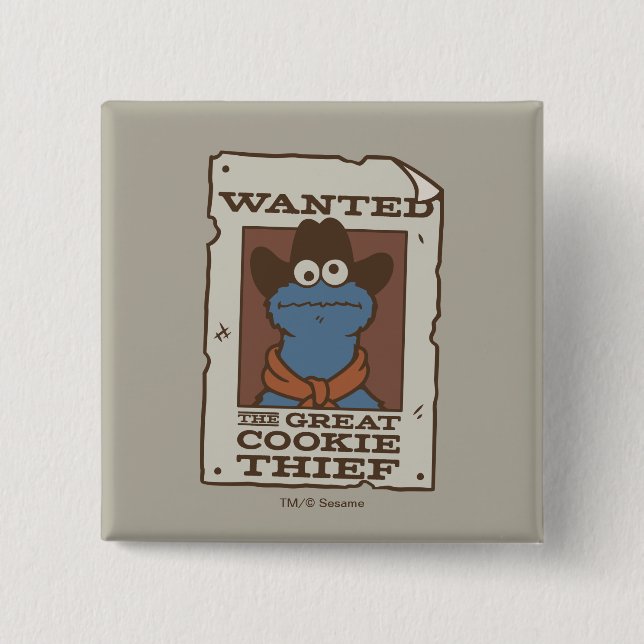 Cookie Monster | Steckbrief Button (Vorderseite)