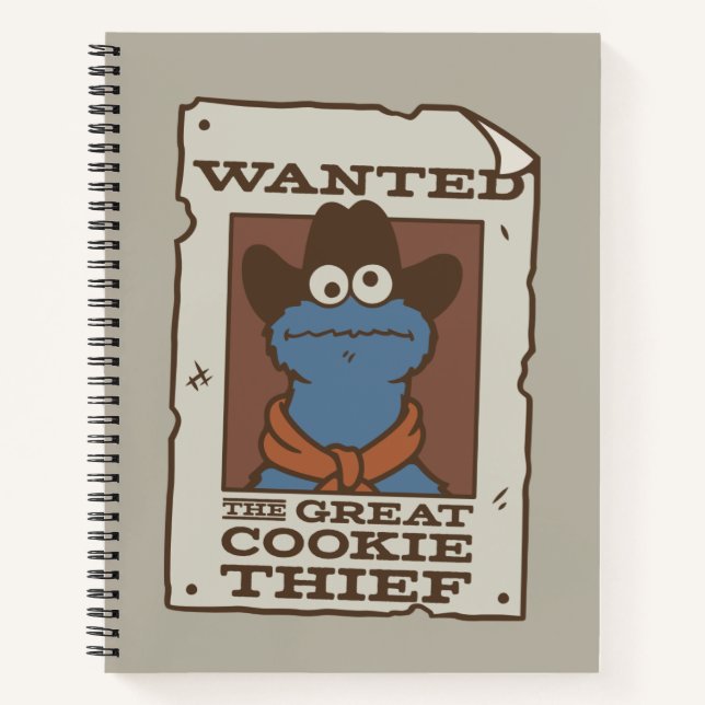 Cookie Monster | Steckbrief Notizbuch (Vorderseite)
