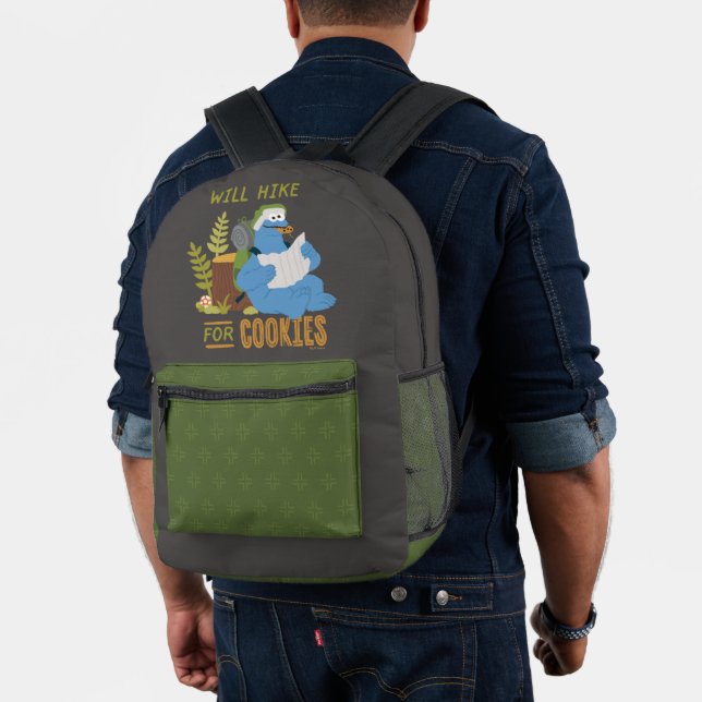 Cookie Monster | Steigt für Cookies Bedruckter Rucksack (Insitu (Modell))