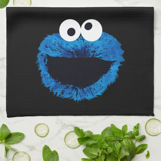 Cookie Monster | Trend Wasserfarbe Geschirrtuch (Gefaltet)
