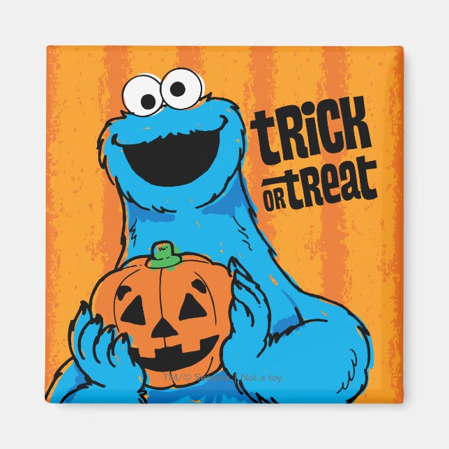 Cookie Monster - Trick oder Treten Magnet (Vorne)