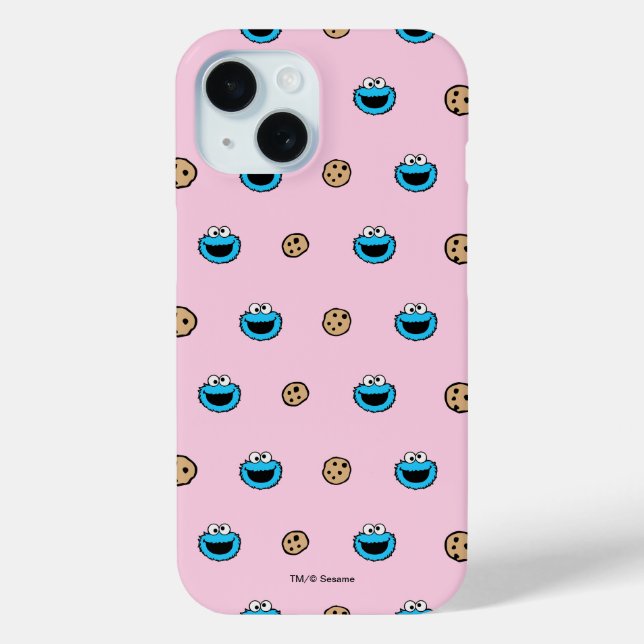 Cookie-Monster und Cookies rosa Muster Case-Mate iPhone Hülle (Rückseite)