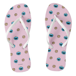 Cookie-Monster und Cookies rosa Muster Flip Flops