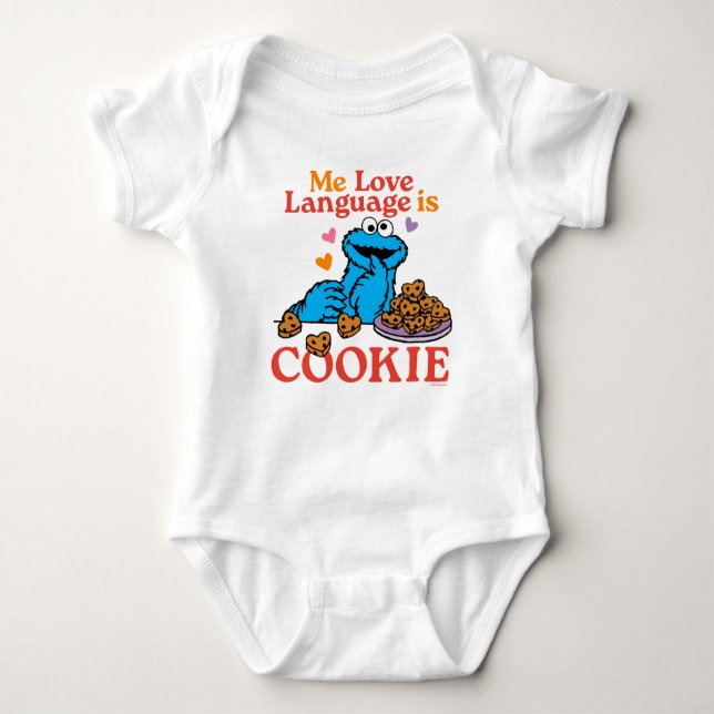 Cookie Monster | Valentinstag-Zitat Baby Strampler (Vorderseite)
