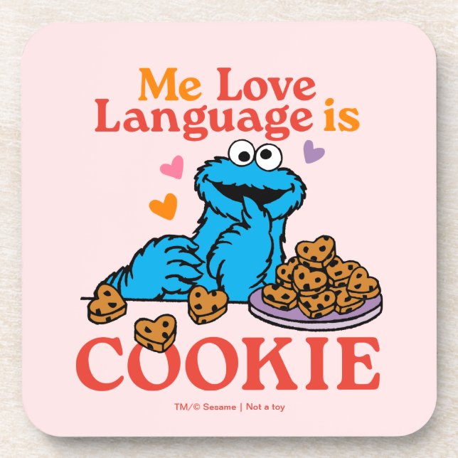 Cookie Monster | Valentinstag-Zitat Getränkeuntersetzer (Vorderseite)
