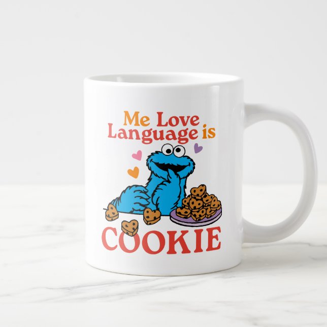 Cookie Monster | Valentinstag-Zitat Jumbo-Tasse (Rechts)