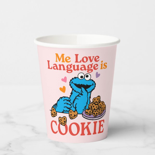 Cookie Monster | Valentinstag-Zitat Pappbecher (Links)