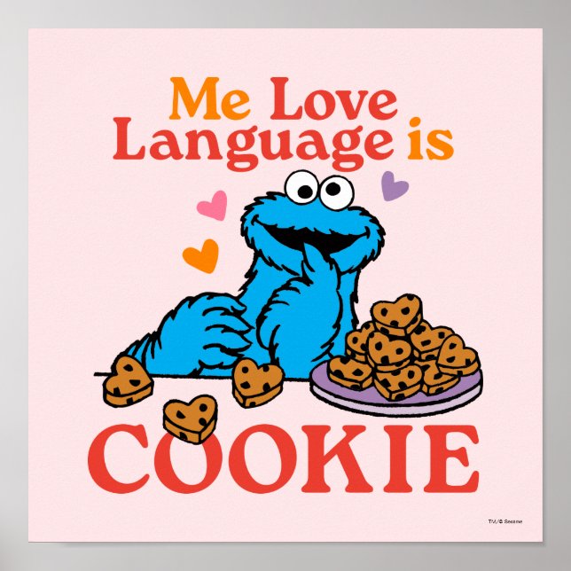 Cookie Monster | Valentinstag-Zitat Poster (Vorne)