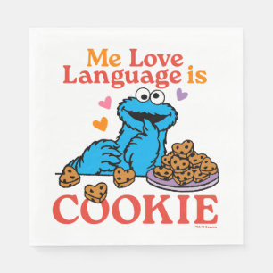 Cookie Monster Valentinstag-Zitat Serviette