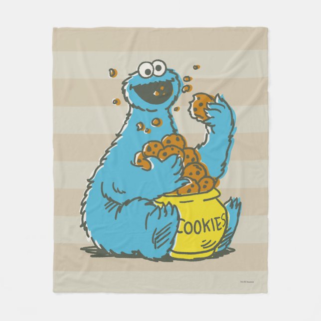 Cookie Monster Vintag Fleecedecke (Vorderseite)