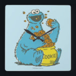 Cookie Monster Vintag Quadratische Wanduhr<br><div class="desc">Personalisieren Sie dieses Vintage Cookie Monster auf Ihren Zazzle Produkten.          © 2014 Sesame Workshop. www.sesamestreet.org</div>
