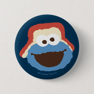 Cookie Monster Waldgesicht Button